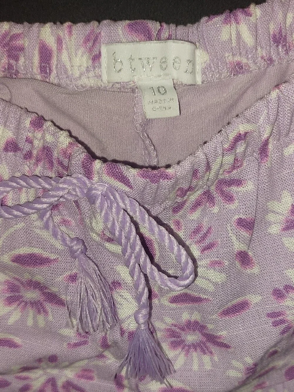 btween Lavender Mesh-Trim Tank Top and Shorts Set - Picture 6 of 7